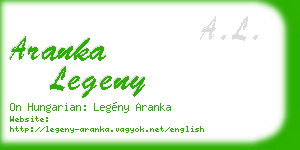 aranka legeny business card