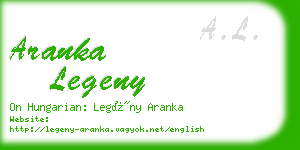 aranka legeny business card